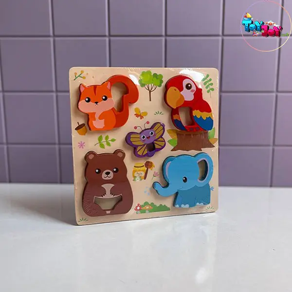 پازل انگشتی برجسته چوبی | Wooden Peg Puzzle