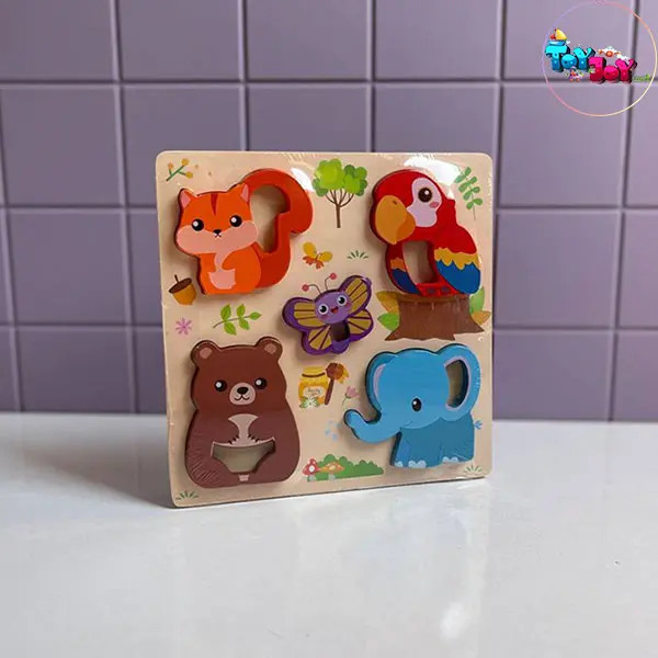 پازل انگشتی برجسته چوبی | Wooden Peg Puzzle