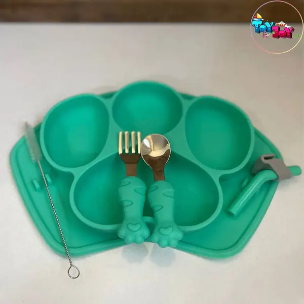 ظرف غذای سیلیکونی کودک طرح پنجه سگ (۴ رنگ)