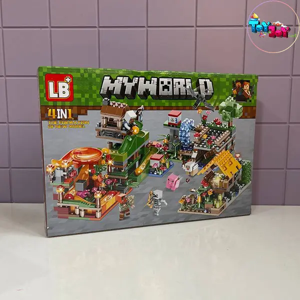 لگو ماینکرافت سری ۴ تایی MYWORLD برند LB مدل 539