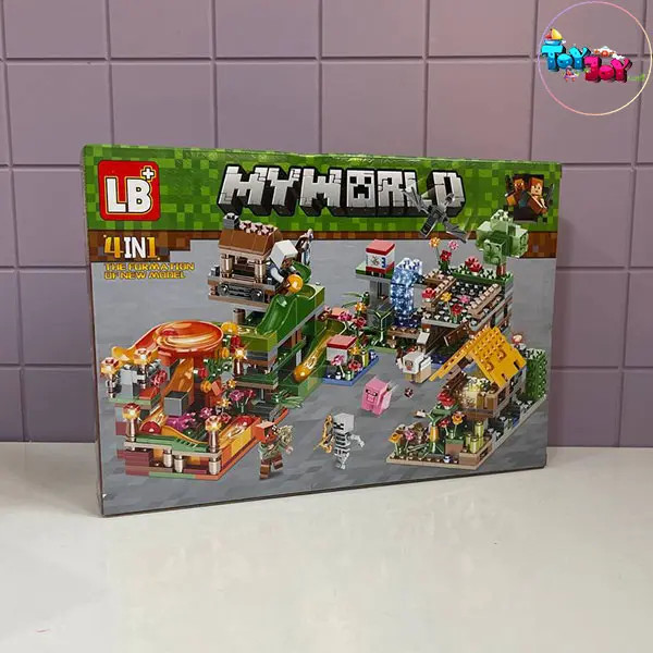 لگو ماینکرافت سری ۴ تایی MYWORLD برند LB مدل 539
