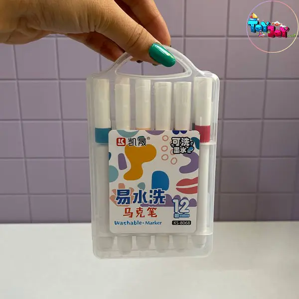 ماژیک نقاشی قابل شستشو 12 رنگ کودک