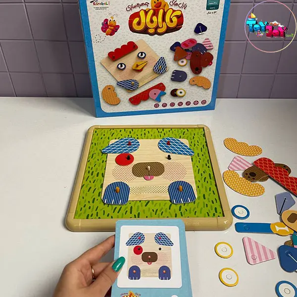 بازی فکری پازل چهره‌سازی کارابال (30 کارت الگو + 27 قطعه)