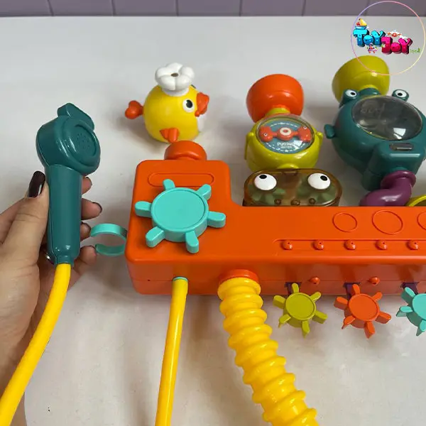 ست حمام کودک A55-11 با دوش تلفنی و اکسسوری‌های آب‌بازی