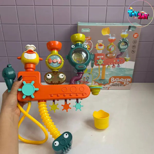 ست حمام کودک A55-11 با دوش تلفنی و اکسسوریهای آببازی