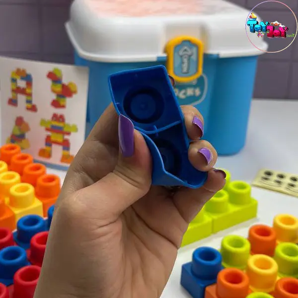 لگو اسباب‌بازی نرم ۳۲ تکه مدل صندلی (صورتی و آبی)