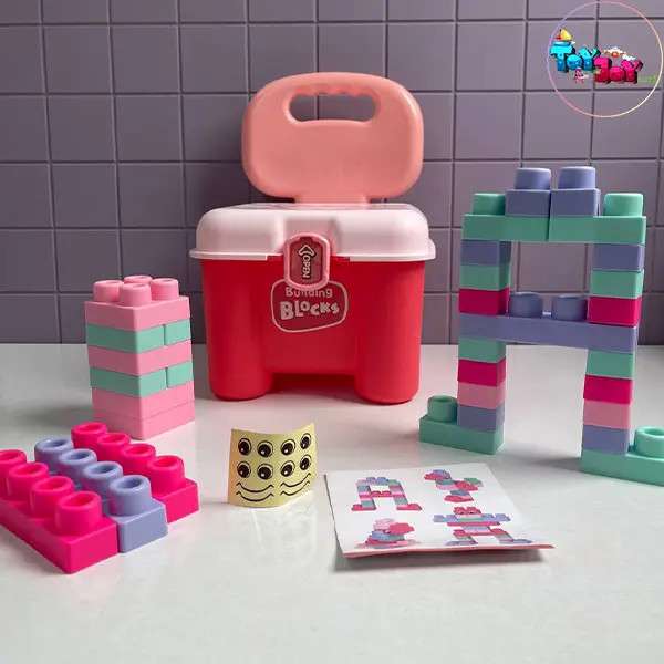 لگو اسباببازی نرم ۳۲ تکه مدل صندلی (صورتی و آبی)