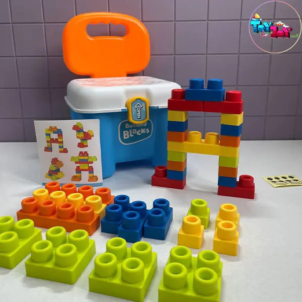 لگو اسباببازی نرم ۳۲ تکه مدل صندلی (صورتی و آبی)