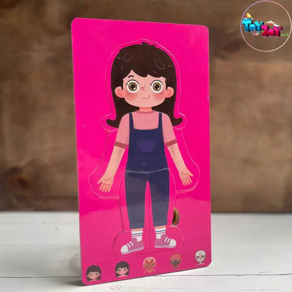 بازی آموزشی پازل طبقاتی اعضای بدن دو زبانه مدل پسرانه و دخترانه برند هیماکادو