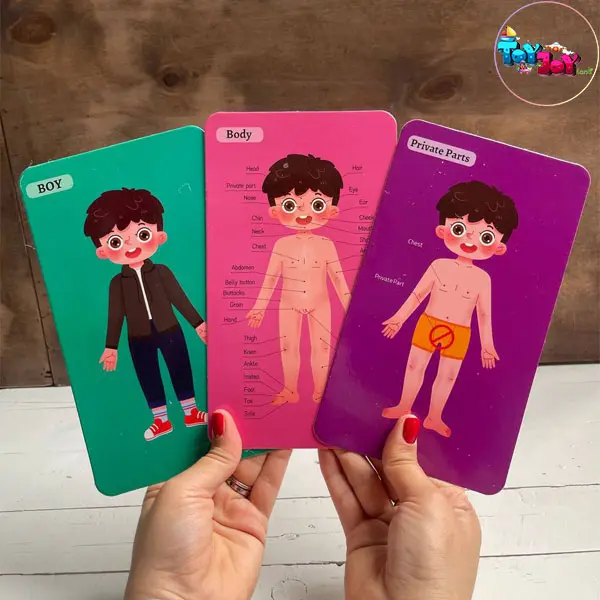 بازی آموزشی پازل طبقاتی اعضای بدن دو زبانه مدل پسرانه  و دخترانه برند هیماکادو