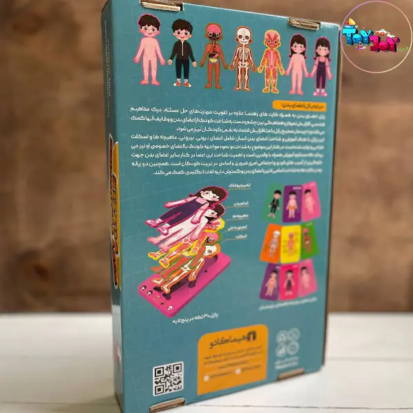 بازی آموزشی پازل طبقاتی اعضای بدن دو زبانه مدل پسرانه  و دخترانه برند هیماکادو
