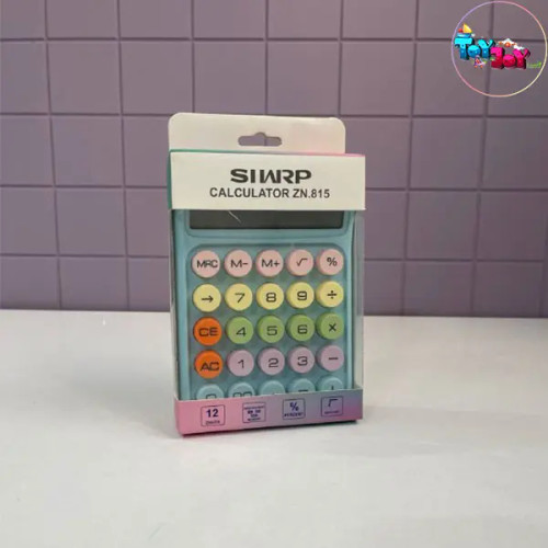 ماشین حساب 12 رقمی دکمه رنگی پاستلی