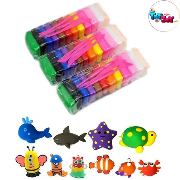 خمیر کلی 12 رنگ ( خمیر سبک )