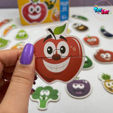 پازل دو تکه جعبه فلزی طرح میوه و سبزیجات – 25 پازل