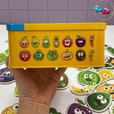 پازل دو تکه جعبه فلزی طرح میوه و سبزیجات – 25 پازل