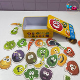 پازل دو تکه جعبه فلزی طرح میوه و سبزیجات – 25 پازل