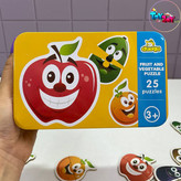 پازل دو تکه جعبه فلزی طرح میوه و سبزیجات – 25 پازل