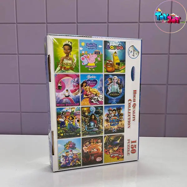 پازل 150 تکه طرح کارتونی فروزن، دختر کفشدوزکی و پپا پیگ