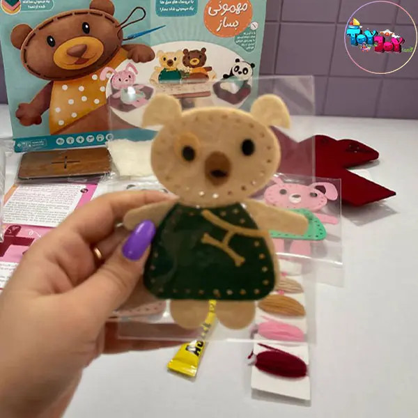 بسته مهمونی بساز (خیاط کوچولو) – ساخت عروسک و مبلمان نمدی