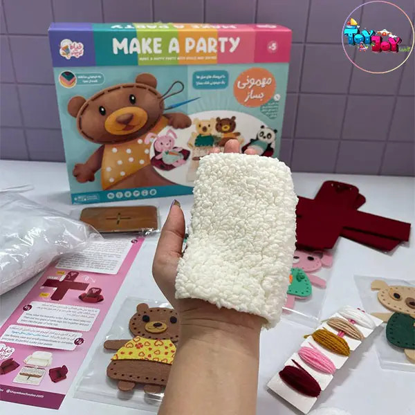 بسته مهمونی بساز (خیاط کوچولو) – ساخت عروسک و مبلمان نمدی