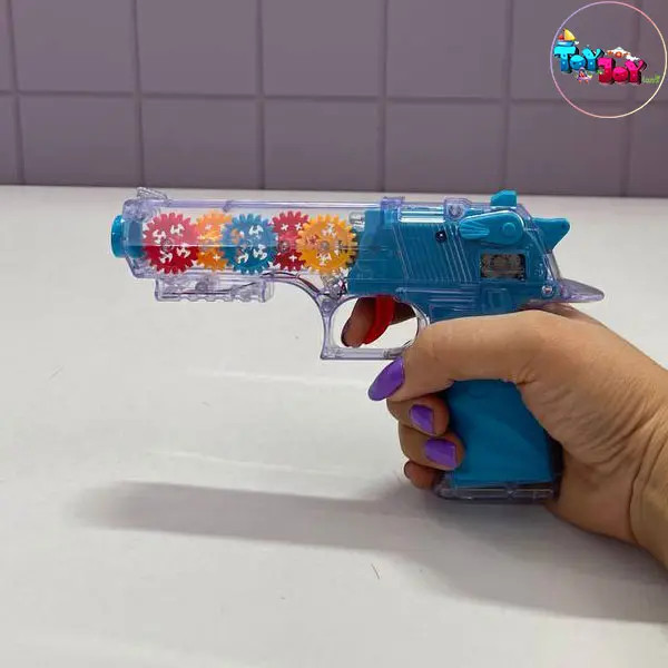 تفنگ اسباببازی چرخدندهای برند FEFA با نور و صدا