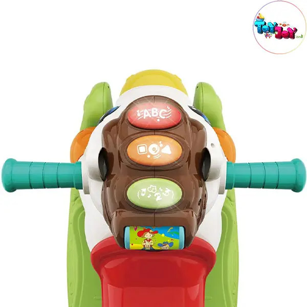 اسب آموزشی و تعادلی دو کاره سواری و گهوارهای کودک با موزیک و چراغ