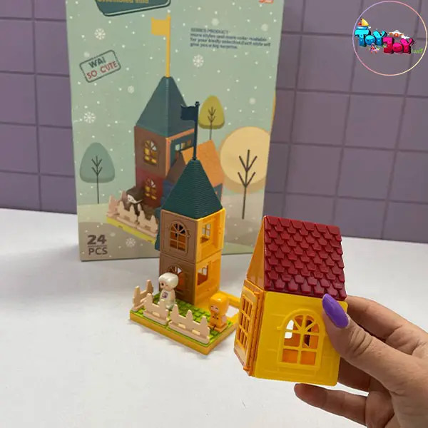 لگو مگنتی خانهسازی ۲۴ قطعه | بلوک مغناطیسی ساختنی کودک