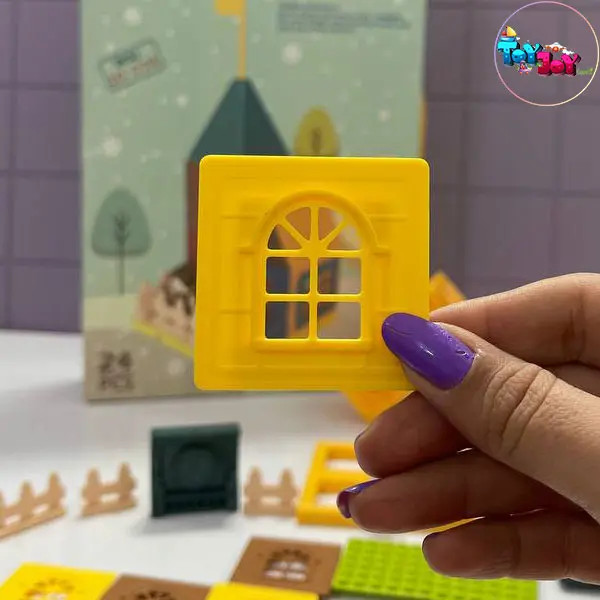 لگو مگنتی خانهسازی ۲۴ قطعه | بلوک مغناطیسی ساختنی کودک