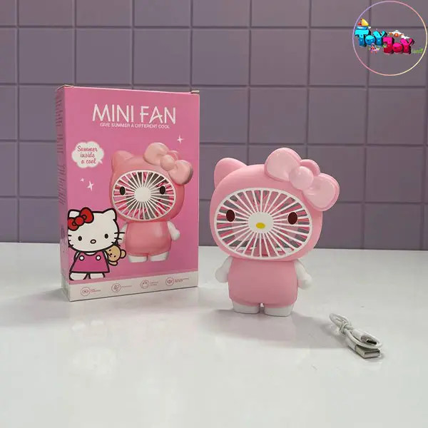 مینی پنکه شارژی طرح کیتی