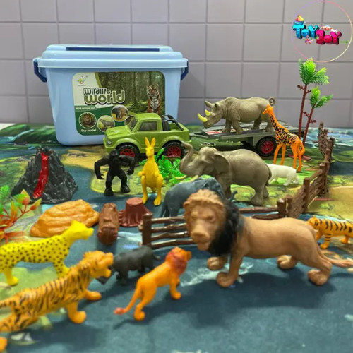 ست حیوانات جنگل سطلی آموزشی کودک