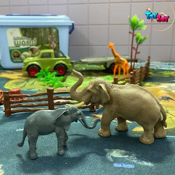 ست حیوانات جنگل سطلی آموزشی کودک