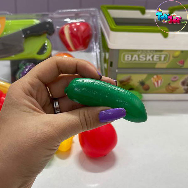 اسباب بازی سبد برش میوه و سبزیجات کودکانه (مدل کیفی)