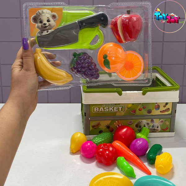 اسباب بازی سبد برش میوه و سبزیجات کودکانه (مدل کیفی)