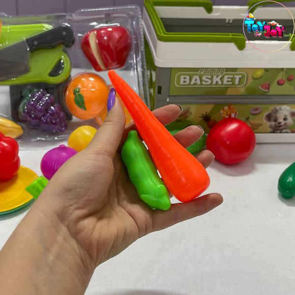 اسباب بازی سبد برش میوه و سبزیجات کودکانه (مدل کیفی)