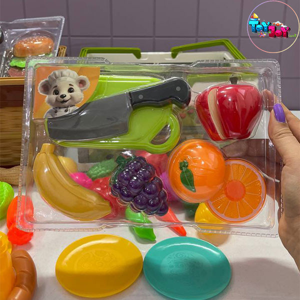اسباب بازی سبد برش میوه و سبزیجات کودکانه (مدل کیفی)