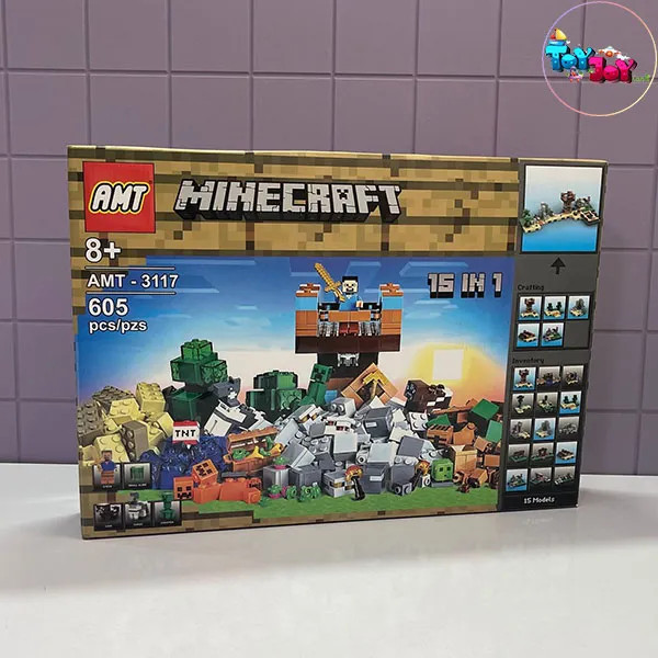 لگو ماینکرافت ۶۰۵ تکه مدل 3117 برند AMT