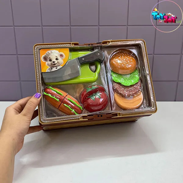اسباب بازی سبد برش فست فود و غذای کودکانه (مدل کیفی)