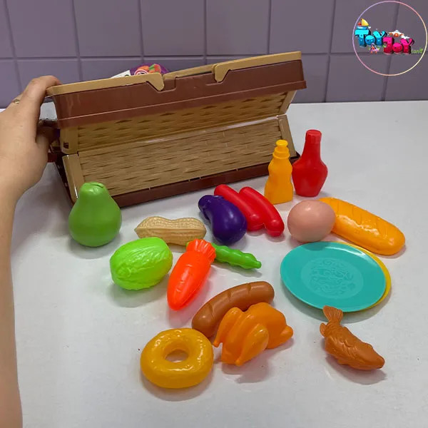 اسباب بازی سبد برش فست فود و غذای کودکانه (مدل کیفی)