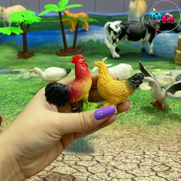 ست حیوانات مزرعه کیفی UCOKTOYS همراه با سفره بازی بزرگ