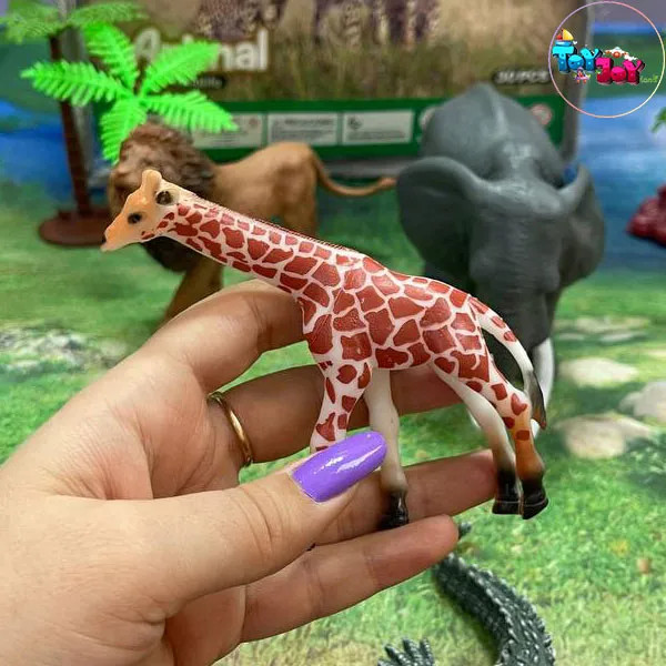 ست حیوانات جنگل کیفی UCOKTOYS همراه با سفره بازی بزرگ