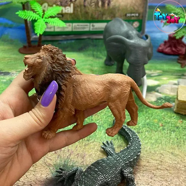 ست حیوانات جنگل کیفی UCOKTOYS همراه با سفره بازی بزرگ