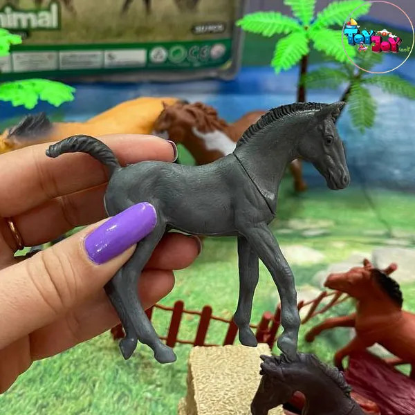 ست حیوانات مزرعه طرح اسب کیفی 30 عددی UCOKTOYS همراه با سفره بازی بزرگ