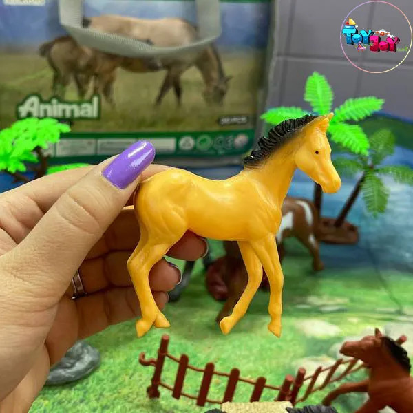 ست حیوانات مزرعه طرح اسب کیفی 30 عددی UCOKTOYS همراه با سفره بازی بزرگ