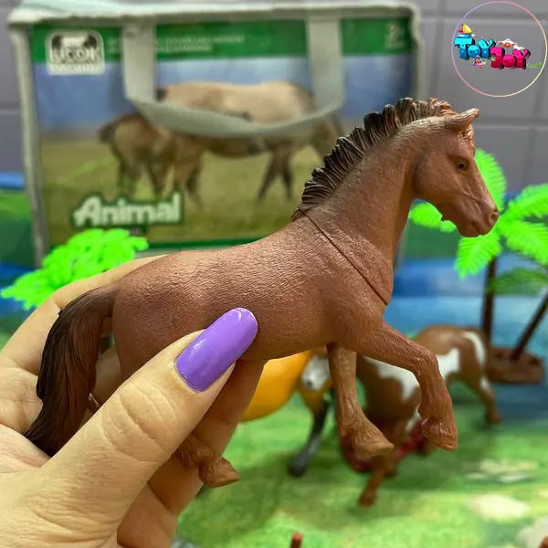 ست حیوانات مزرعه طرح اسب کیفی 30 عددی UCOKTOYS همراه با سفره بازی بزرگ