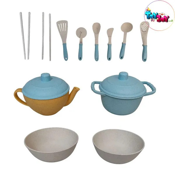 ست ظروف آشپزخانه کودک مدل DIY Kitchen | الیاف طبیعی و ایمن