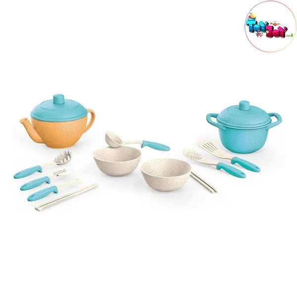 ست ظروف آشپزخانه کودک مدل DIY Kitchen | الیاف طبیعی و ایمن