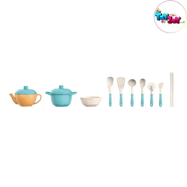 ست ظروف آشپزخانه کودک مدل DIY Kitchen | الیاف طبیعی و ایمن