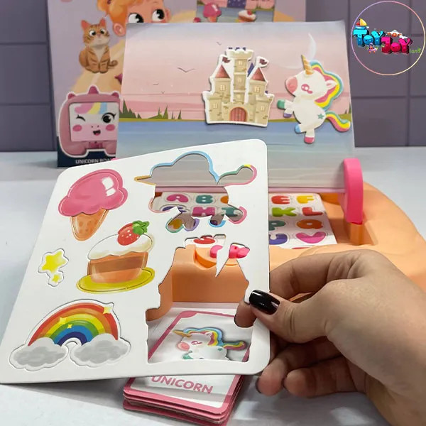 تخته مغناطیسی آموزشی طرح یونیکورن | وایت برد مگنتی کودک