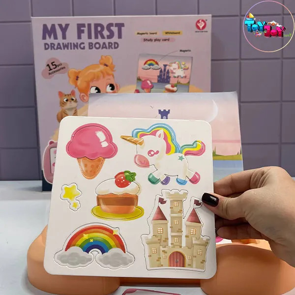 تخته مغناطیسی آموزشی طرح یونیکورن | وایت برد مگنتی کودک