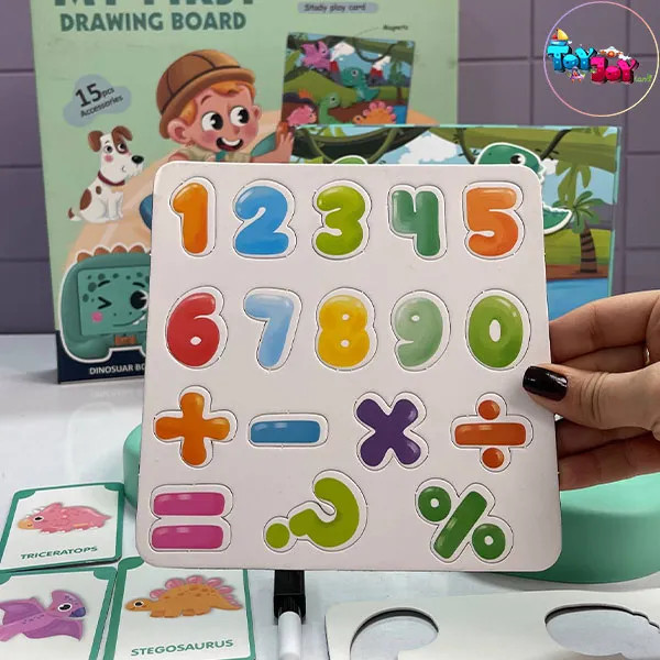تخته مغناطیسی آموزشی طرح دایناسور سبز | وایت برد مگنتی کودک